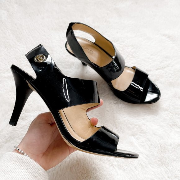 Michael Kors Rochelle Women's Open Toe Sandal Heels Sz 7 - Picture 2 of 6